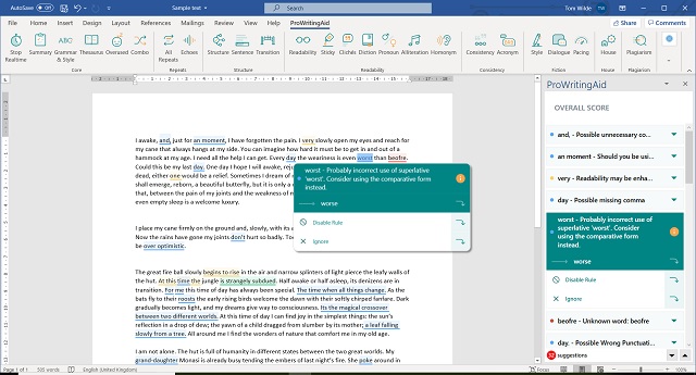 Microsoft Word's grammar and style tools will make your writing worse.