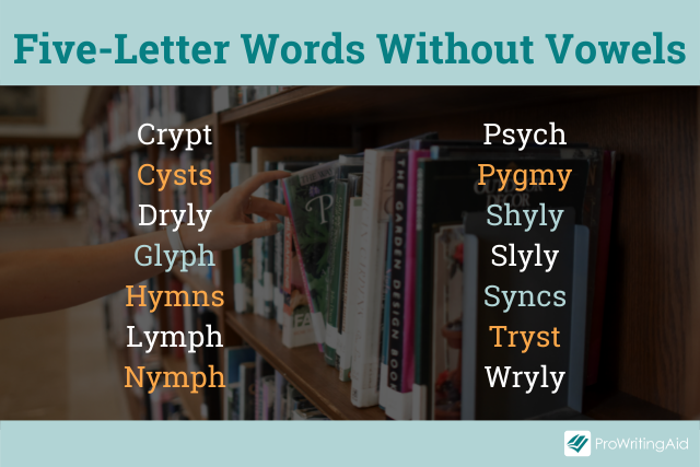 5 letter words with no vowels list