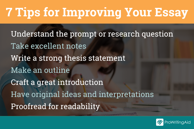 7 tips for imrpoving your essay