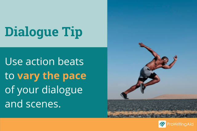 Action beats for dialogue tip