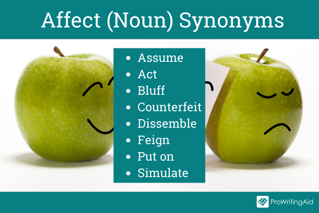 Affect as a noun synonyms