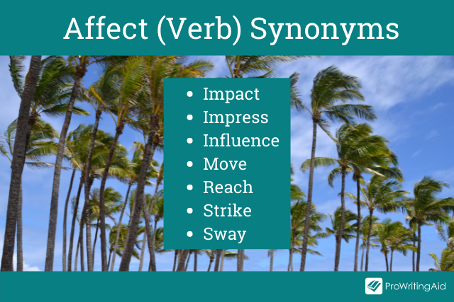 Affect as a verb synonyms