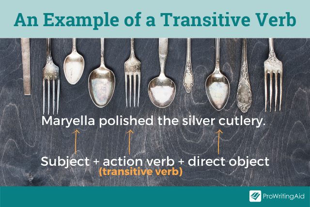 An example of a transitive verb