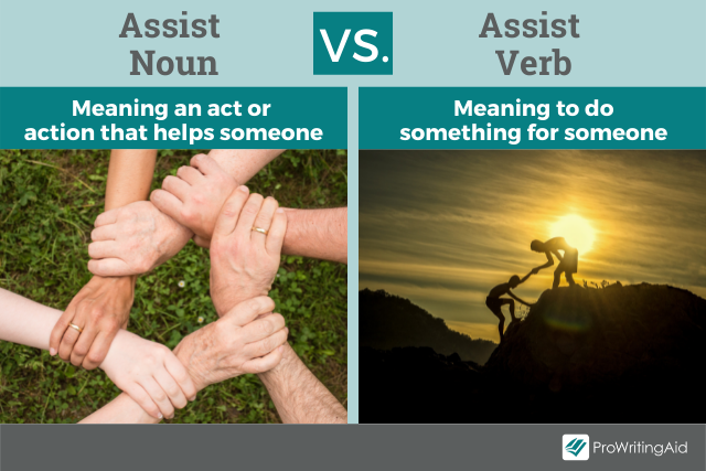 Assist noun versus assist verb2