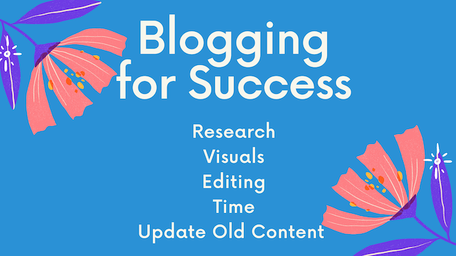 infographic of 5 blogging success actions