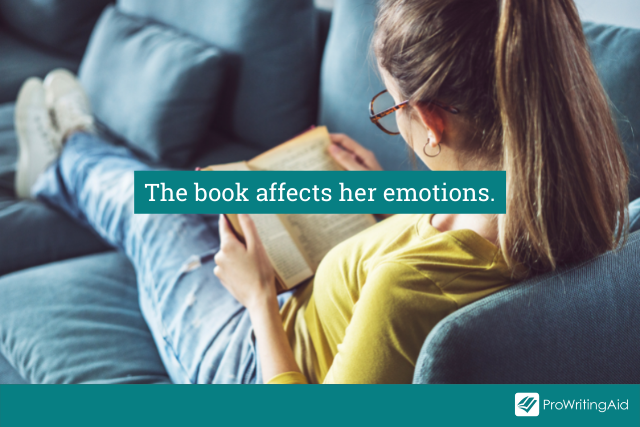 the book affects her emotions