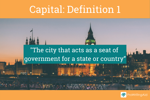 Capital meaning the capital city