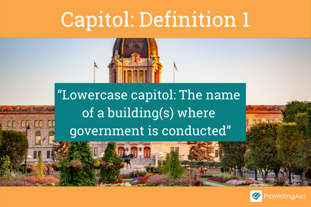 Capitol meaning a government building