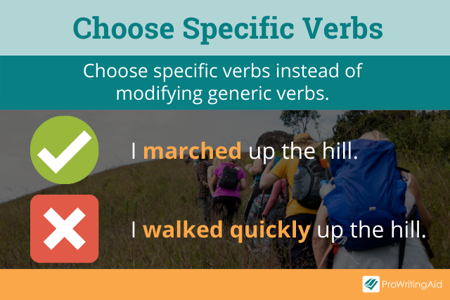 Choose specific verbs