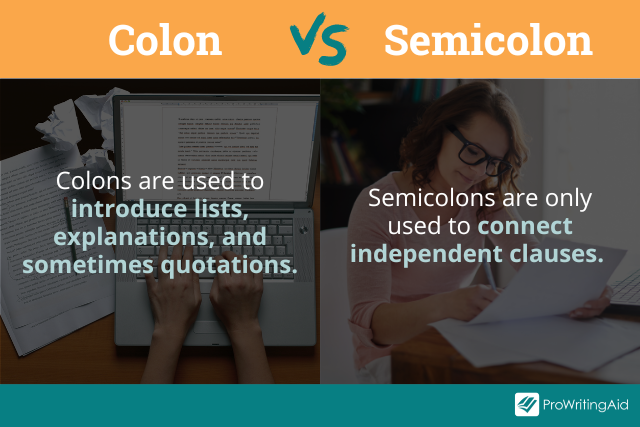 Colons vs semicolons