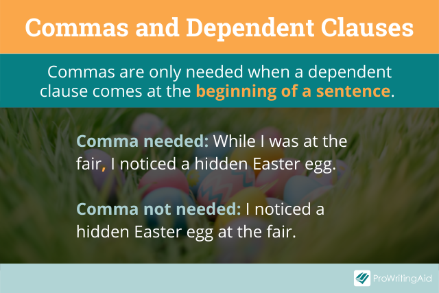 Commas and dependent clauses