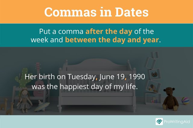 Commas in dates
