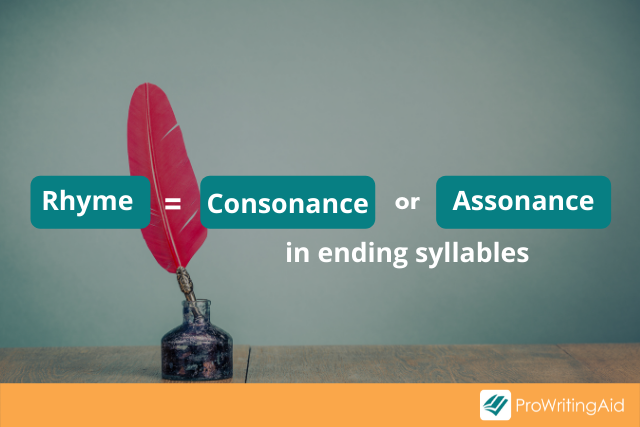 Consonance and assonance areboth ryhme