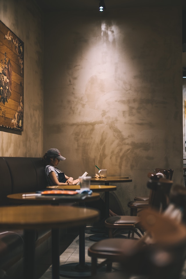 Woman taking Coffee Break