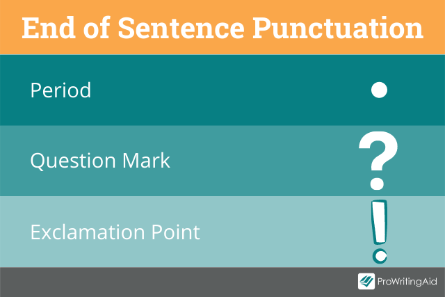Different end of sentence punctuation