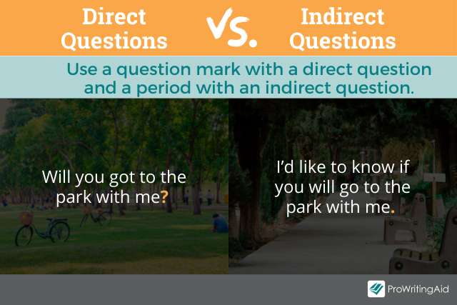 Direct questions versus indirect questions