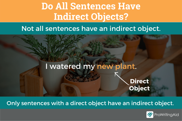 Not all sentences have indirect objects
