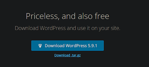 Download WordPress link