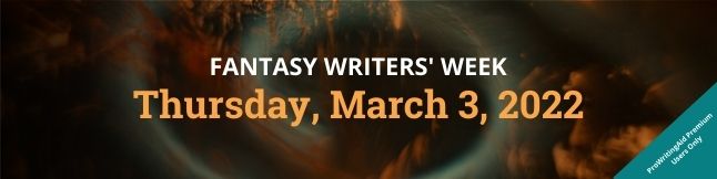 Fantasy Writers' Week 2022 Thursday Schedule