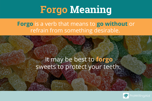 Forgo meaning
