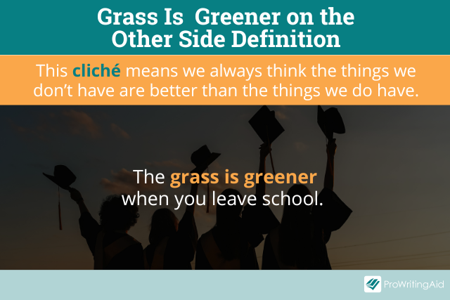 Grass is greener definition