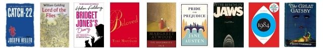 Iconic book covers for Jane Austen, Margaret Atwood, and more