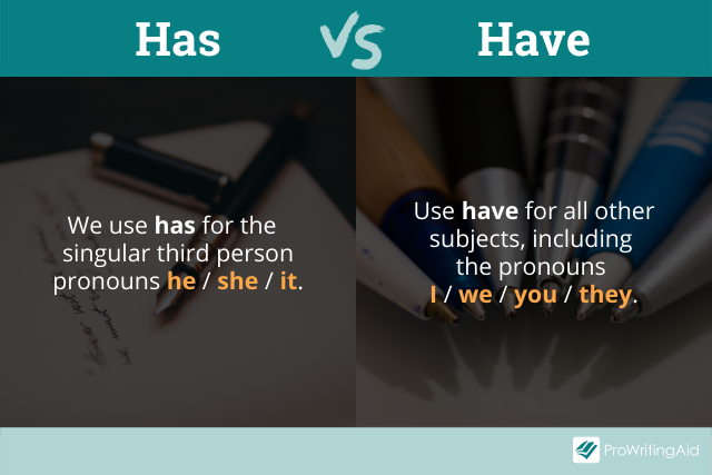 Has vs. Have in a Sentence, Difference, Uses & Examples - Lesson