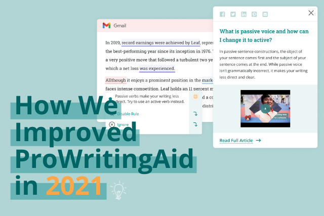How We Improved ProWritingAid in 2021