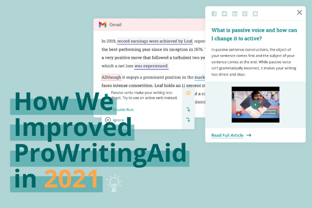 how we improved ProWritingAid in 2021