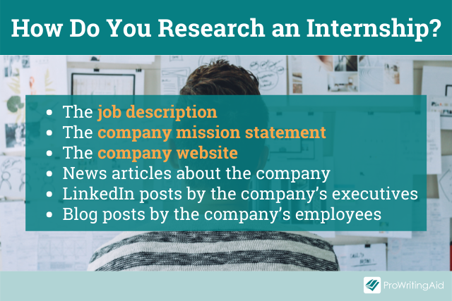 How do you research an internship?