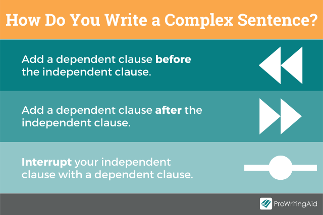 How do you write a complex sentence