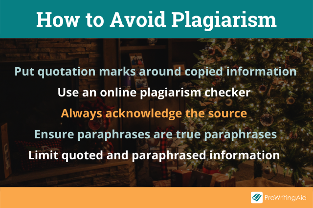 How to avoid plagiarism