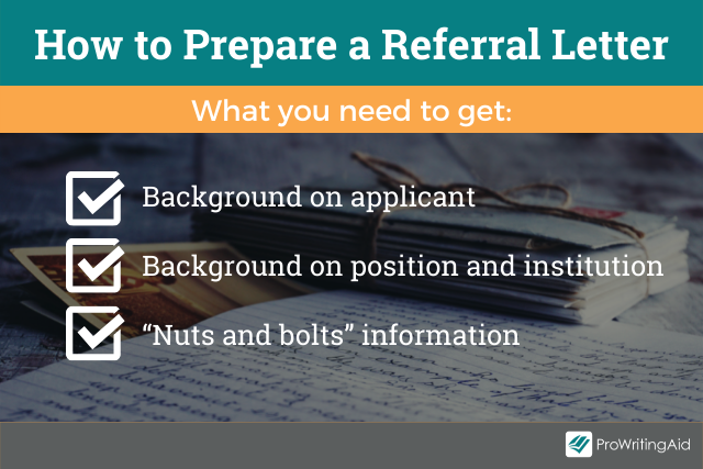 How to prepare a referral letter