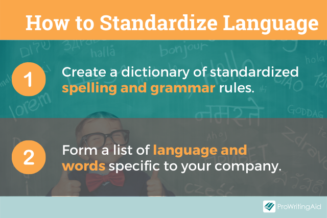 How to standardize your langauge