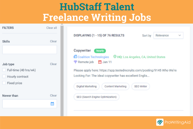 hubstaff freelance jobs