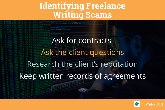 Identifying freelance writing scams