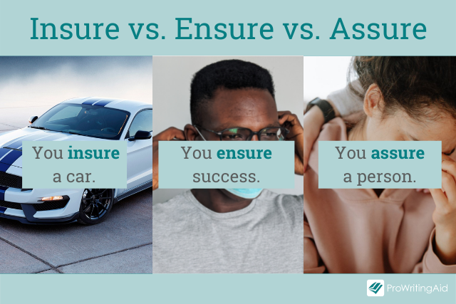 Insure, ensure and assure