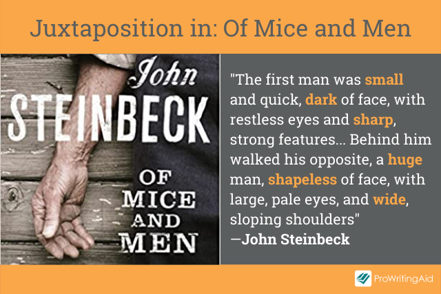 Juxtaposition in Of mice and men