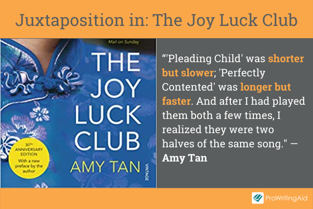 Juxtaposition in the joy luck club