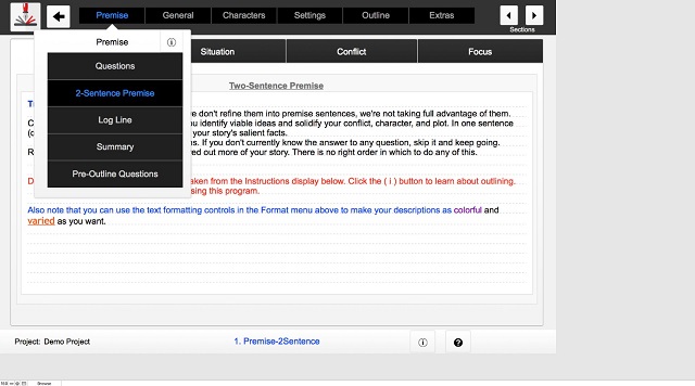 Outlining Your Novel Workbook Screenshot