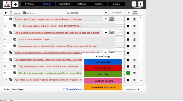 Outlining Your Novel Workbook Screenshot