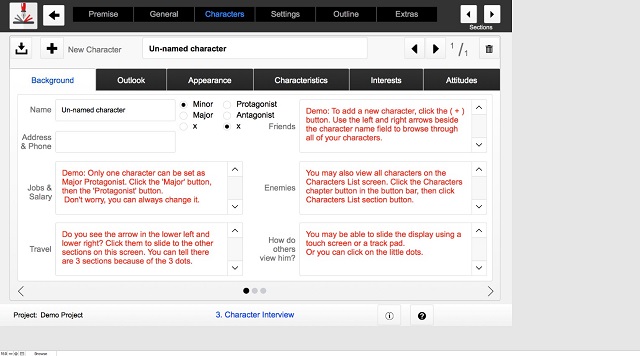 Outlining Your Novel Workbook Screenshot