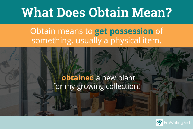 Obtain definition