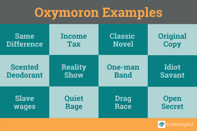 Oxymoron Examples