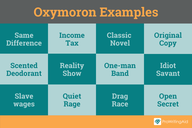 oxymoron examples for creative writing