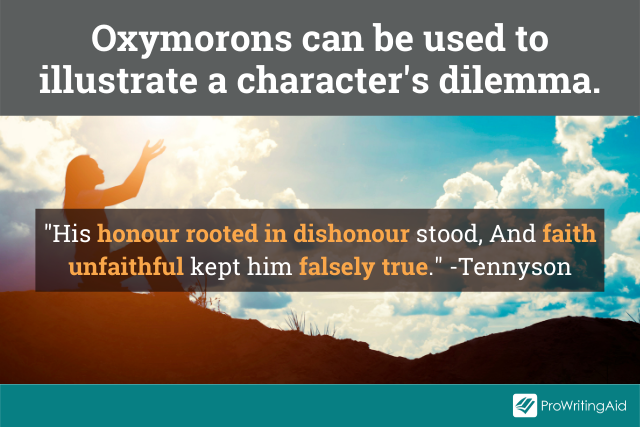 Oxymorons are good for character dilemmas