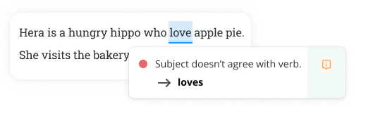 prowritingaid suggestion: subject-verb agreement