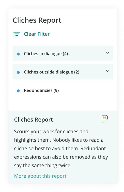 ProWritingAid's Cliche Reportr