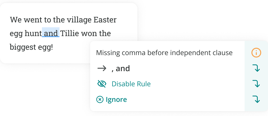 ProWritingAid adding in a necessary commas