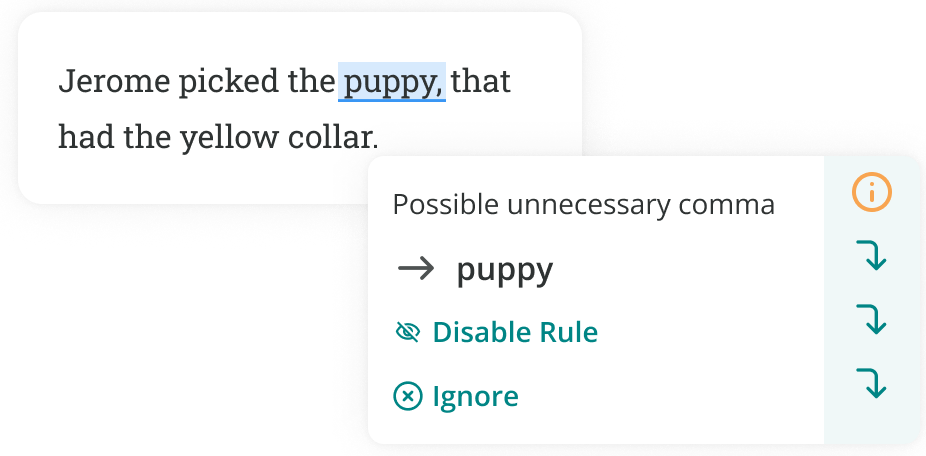 ProWritingAid detecting an unnecessary comma before that